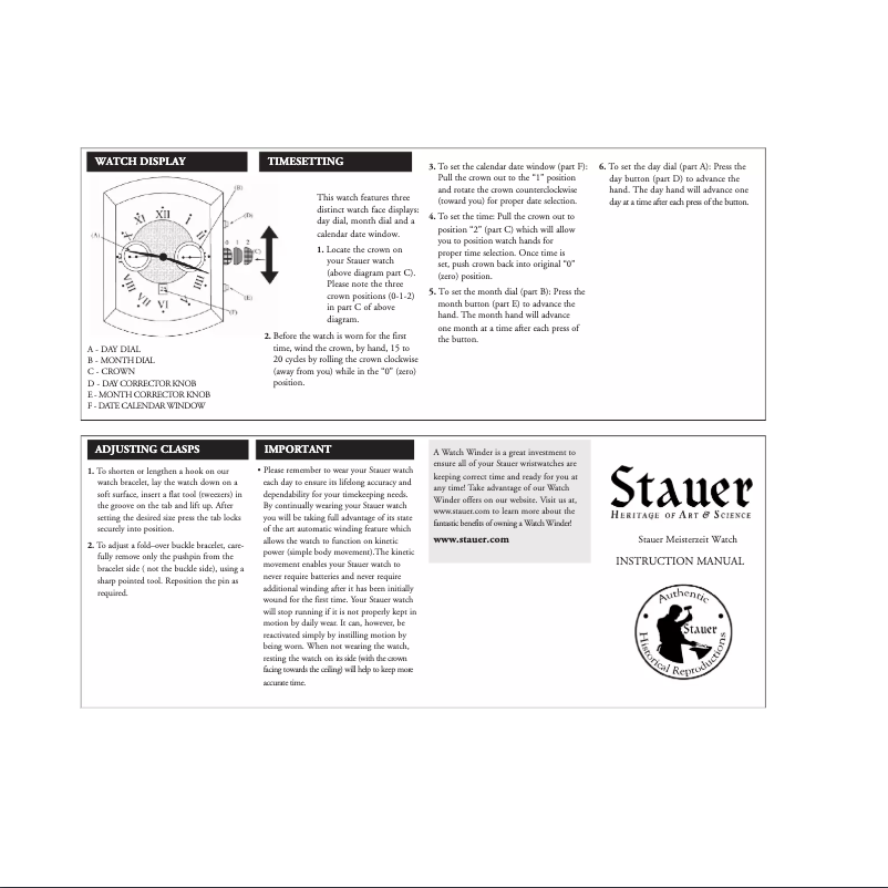 Page n°1 - Manuel utilisateur Stauer 20319