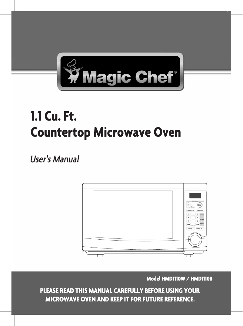 Page 1 de la notice Manuel utilisateur Magic Chef HMD1110W