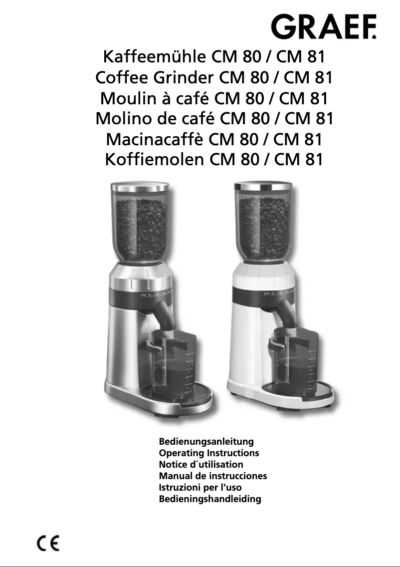 Page 1 de la notice Manuel utilisateur Graef CM 81