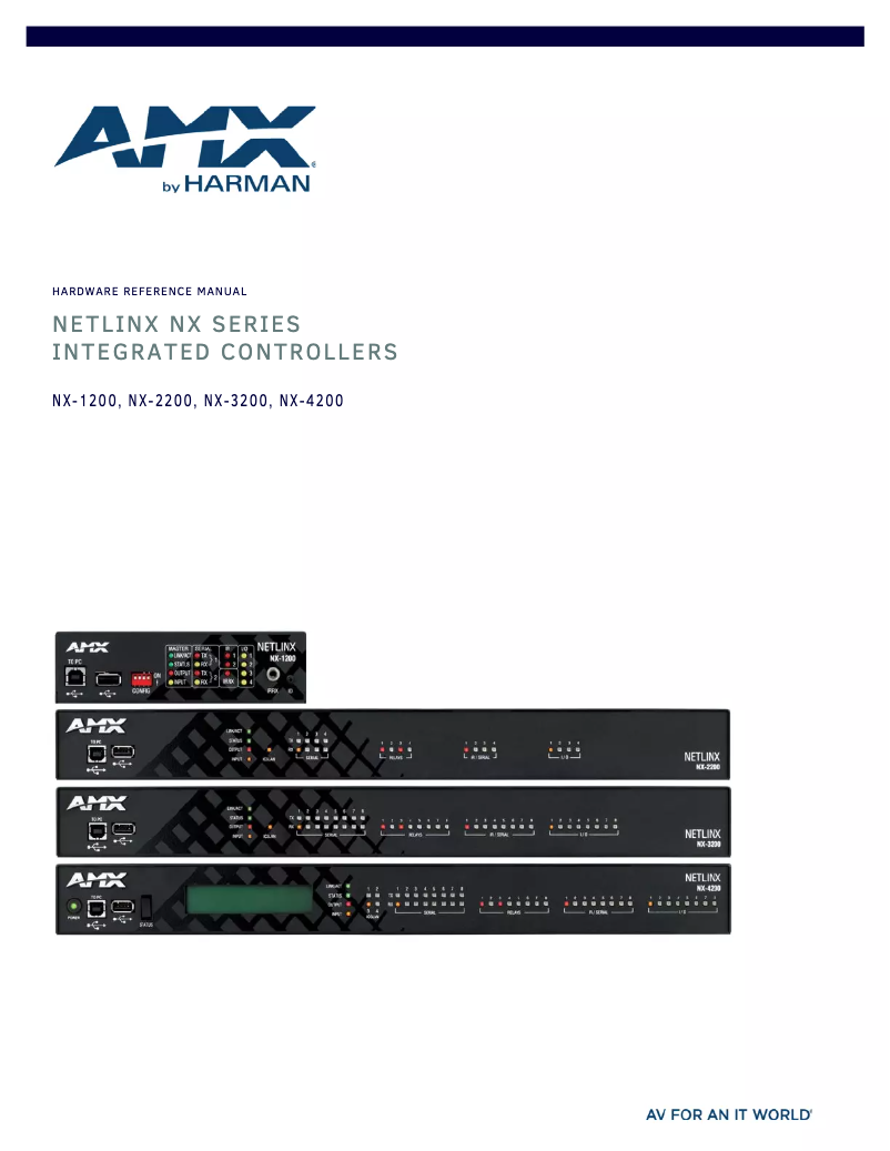 Page 1 de la notice Manuel utilisateur AMX NetLinx NX-1200