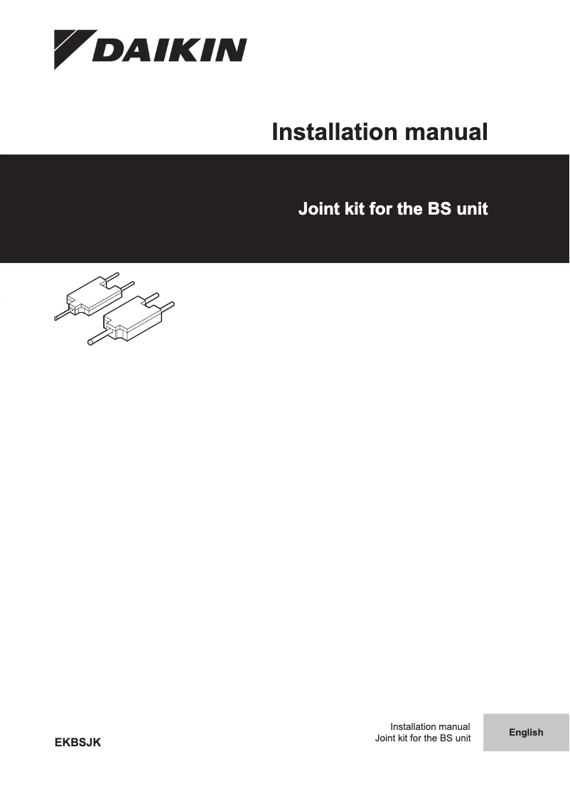 Page 1 de la notice Manuel utilisateur Daikin EKBSJK