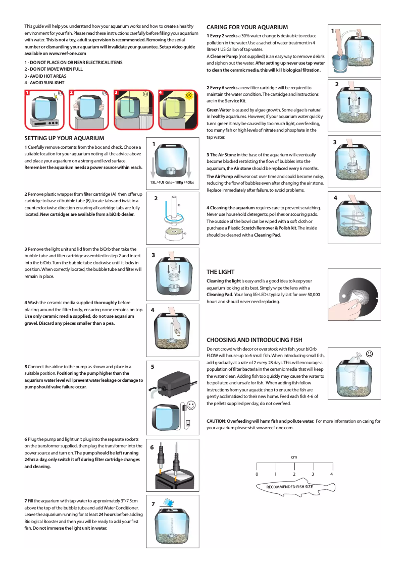 Page 1 de la notice Manuel utilisateur Reef One biOrb Life 15