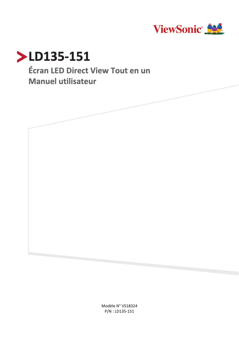 Page n°1 - Manuel utilisateur Viewsonic LD135-151
