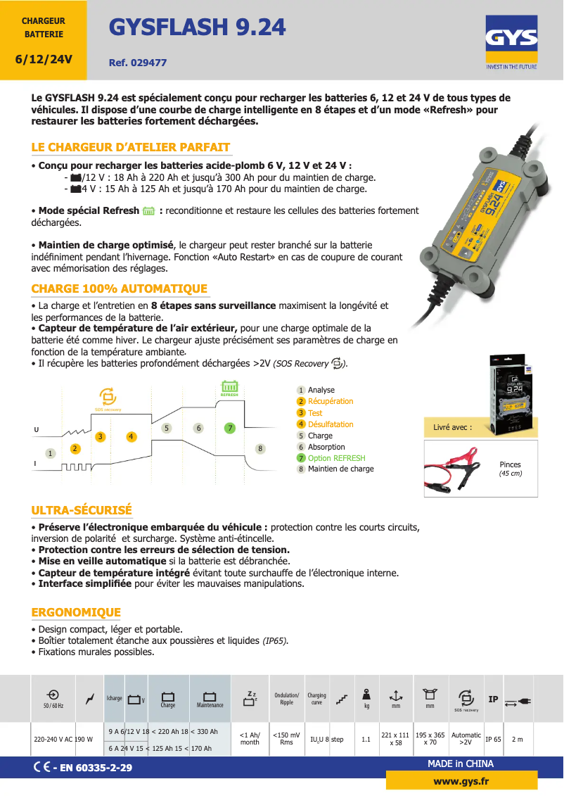 Image de la première page du manuel de l'appareil Gysflash 9.24