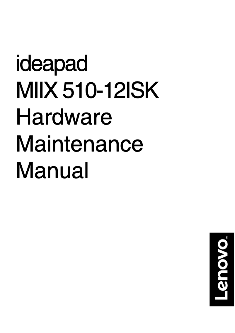 Page n°1 - Manuel utilisateur Lenovo IdeaPad Miix 510-12ISK