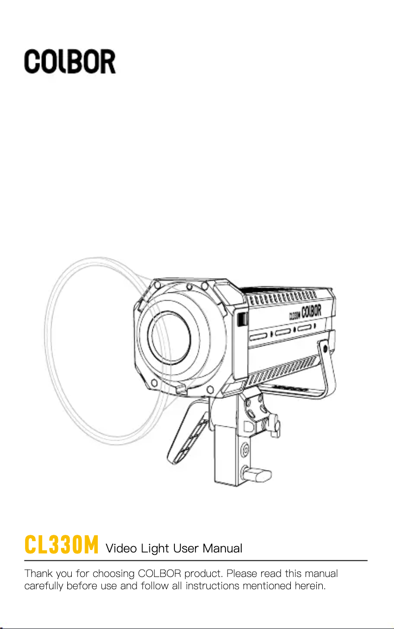 Page n°1 - Manuel utilisateur COLBOR CL330M