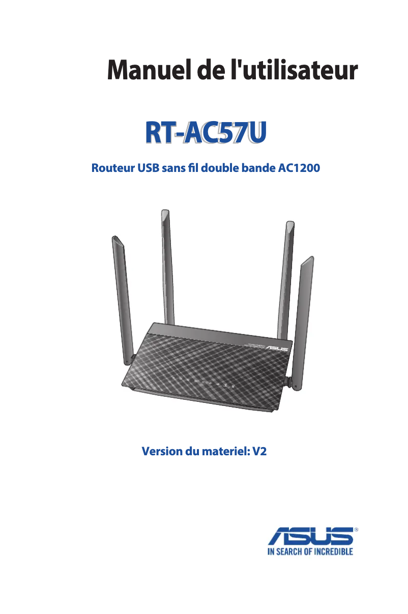 Page 1 de la notice Manuel utilisateur Asus RT-AC57U V2