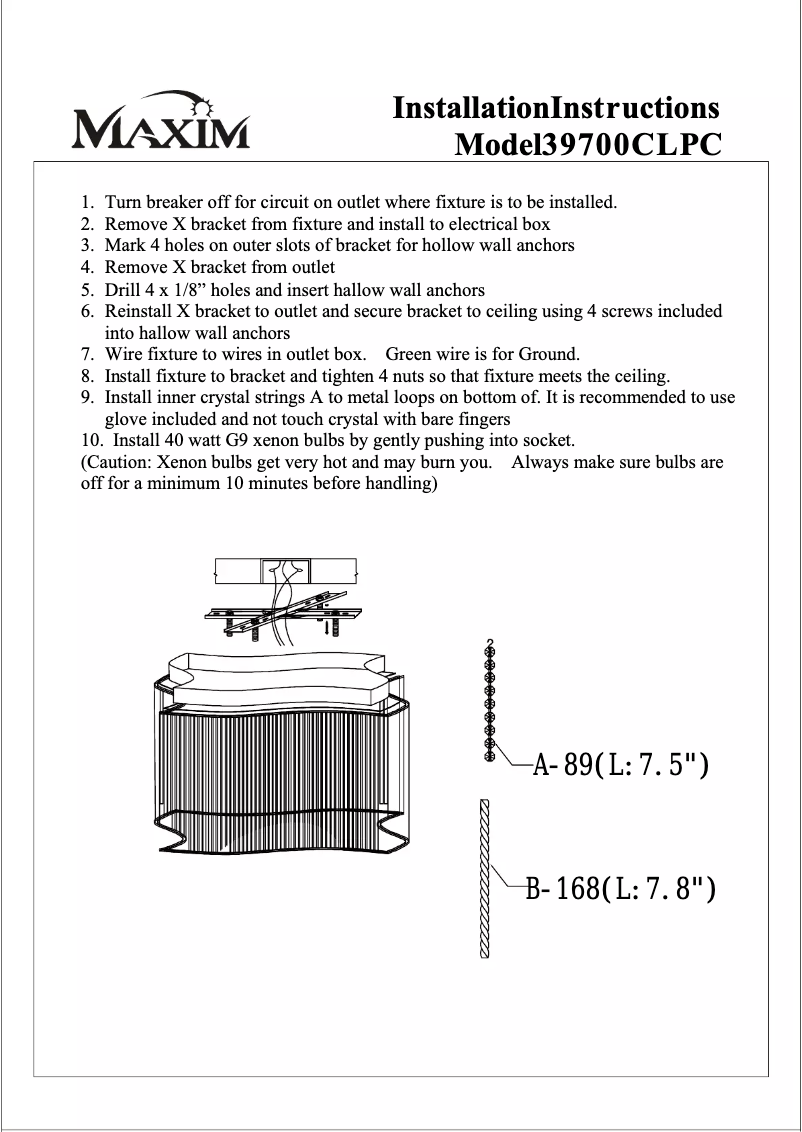 Page n°1 - Manuel utilisateur Maxim 39700C