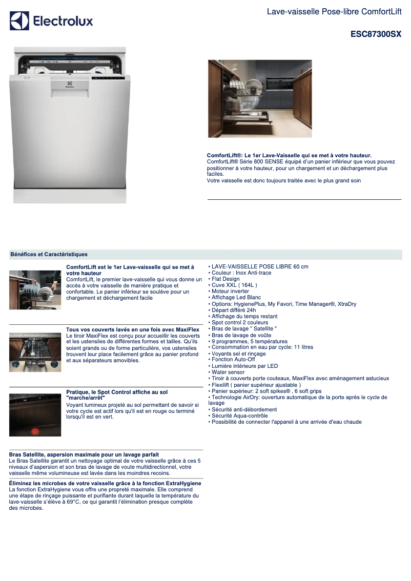 Image de la première page du manuel de l'appareil ESC87300SX