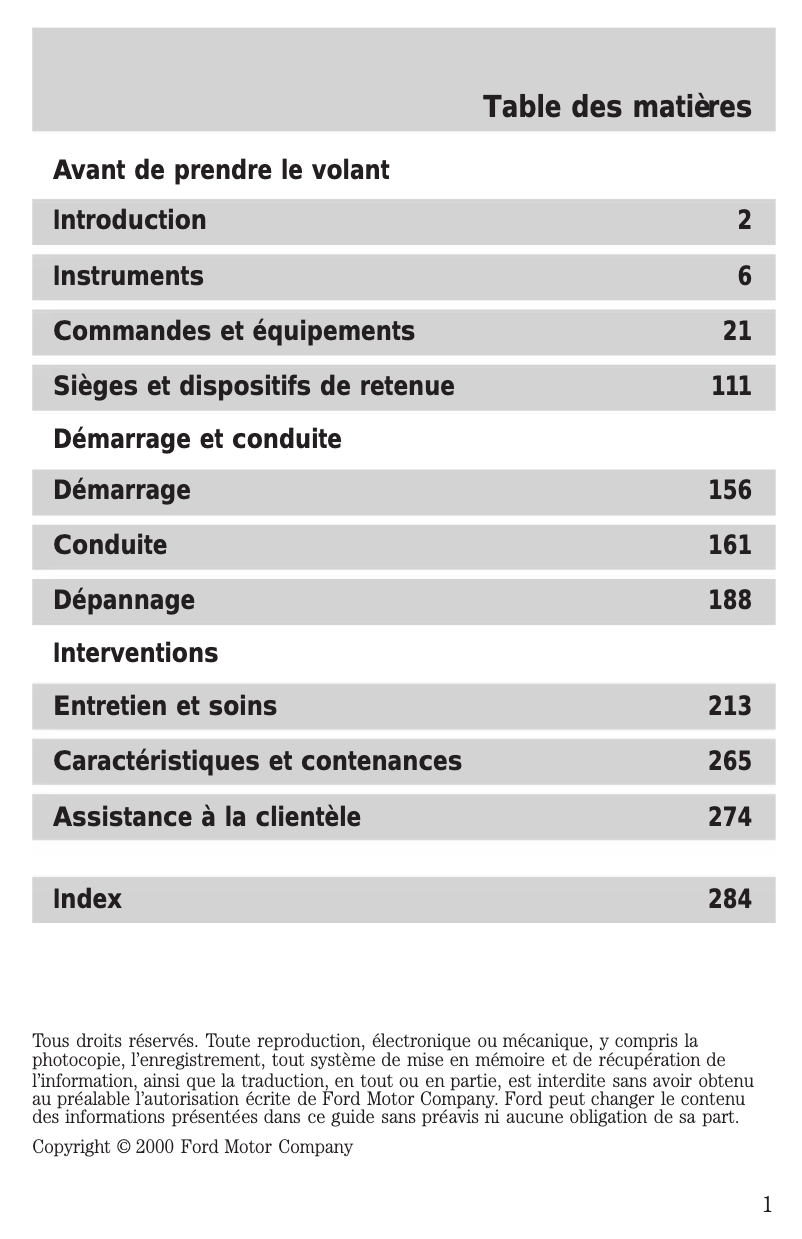 Página 1 del manual Manual de usuario Lincoln Navigator (2002)