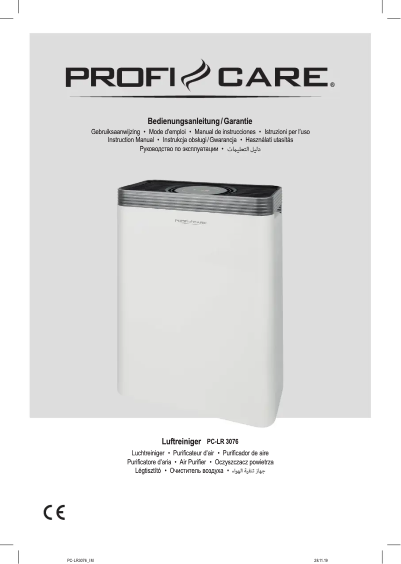 Página 1 del manual Manual de usuario ProfiCare PC-LR 3076