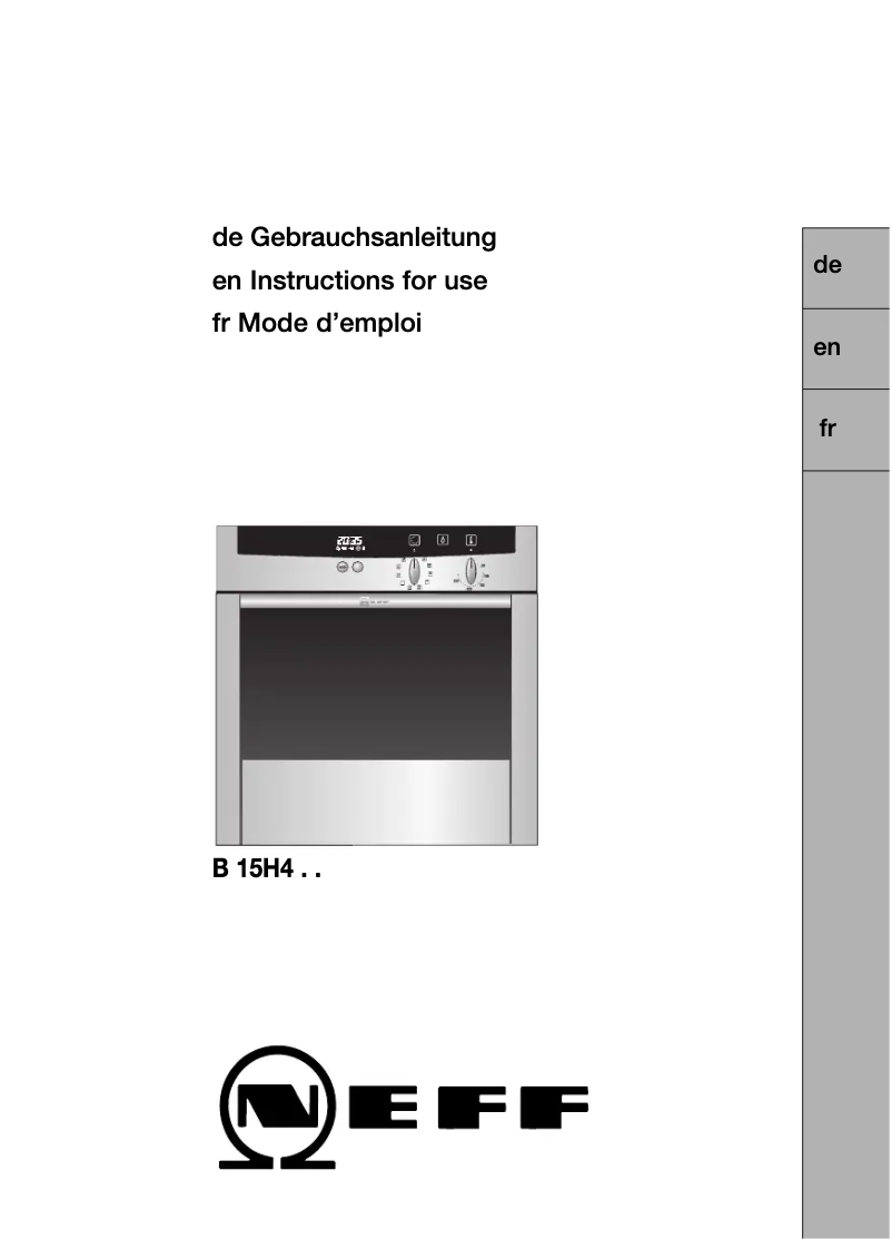 Page n°1 - Manuel utilisateur Neff B 15H4N0