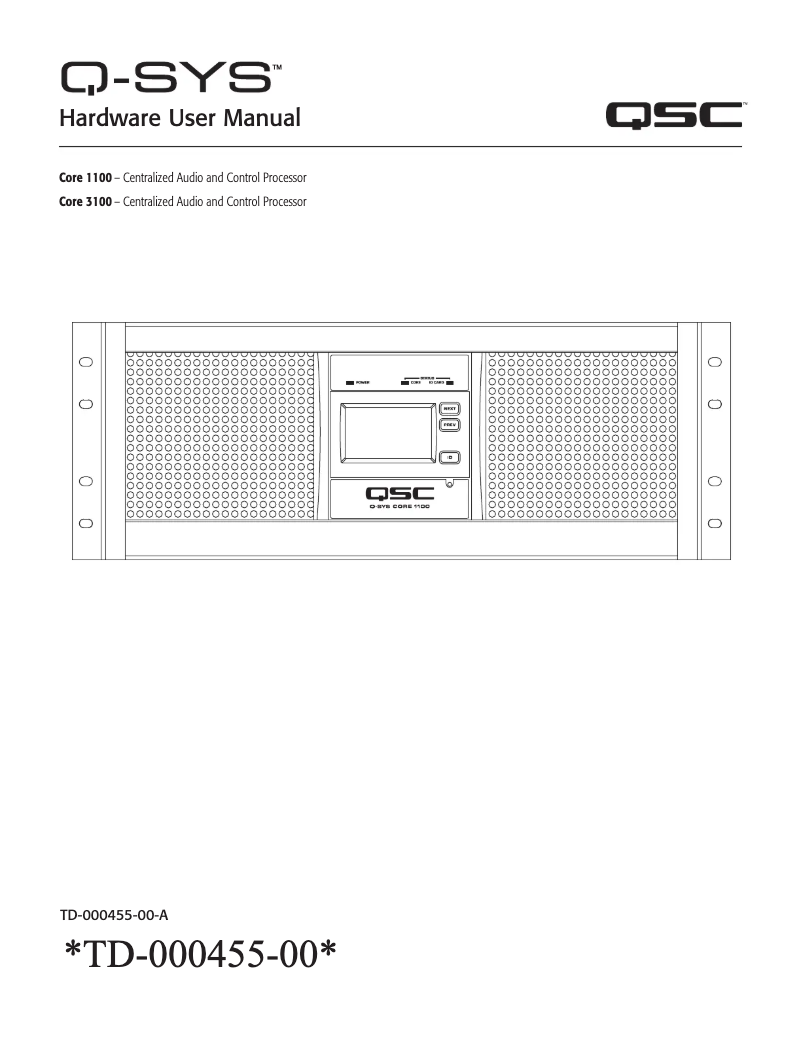 Image de la première page du manuel de l'appareil Core 1100