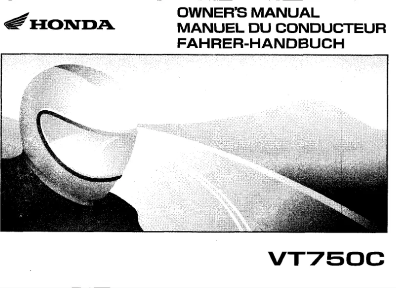 Page 1 de la notice Manuel utilisateur Honda VT750C (2003)