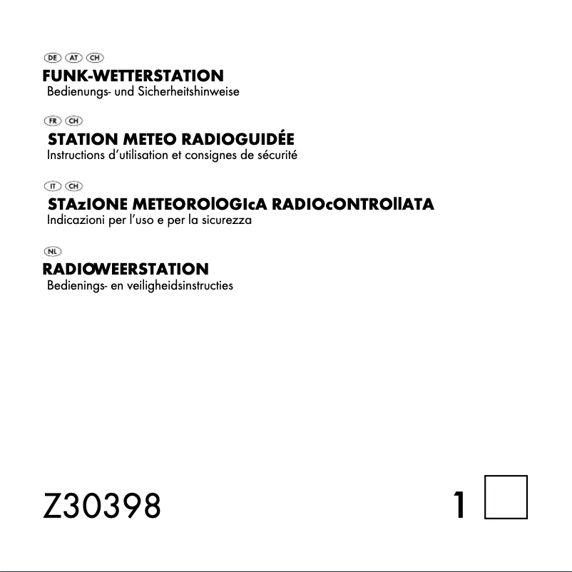 Page 1 de la notice Manuel utilisateur Auriol Z30398