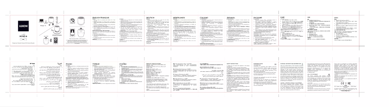 Page 1 de la notice Manuel utilisateur Lexon Mino+