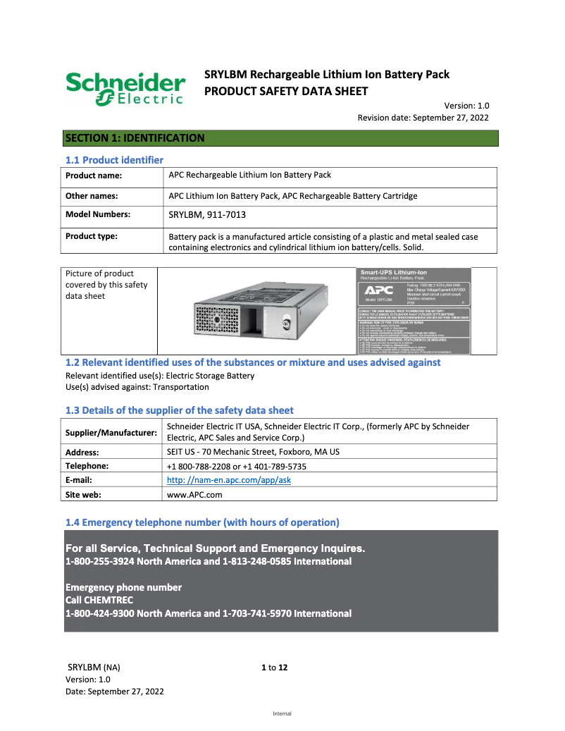Page 1 de la notice Instructions / montage APC Smart-UPS Modular Ultra Accessories SRYLBM