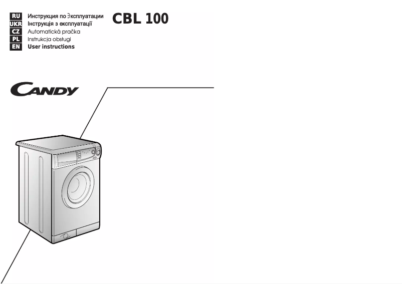 Page n°1 - Manuel utilisateur Candy LB CBL100 SY