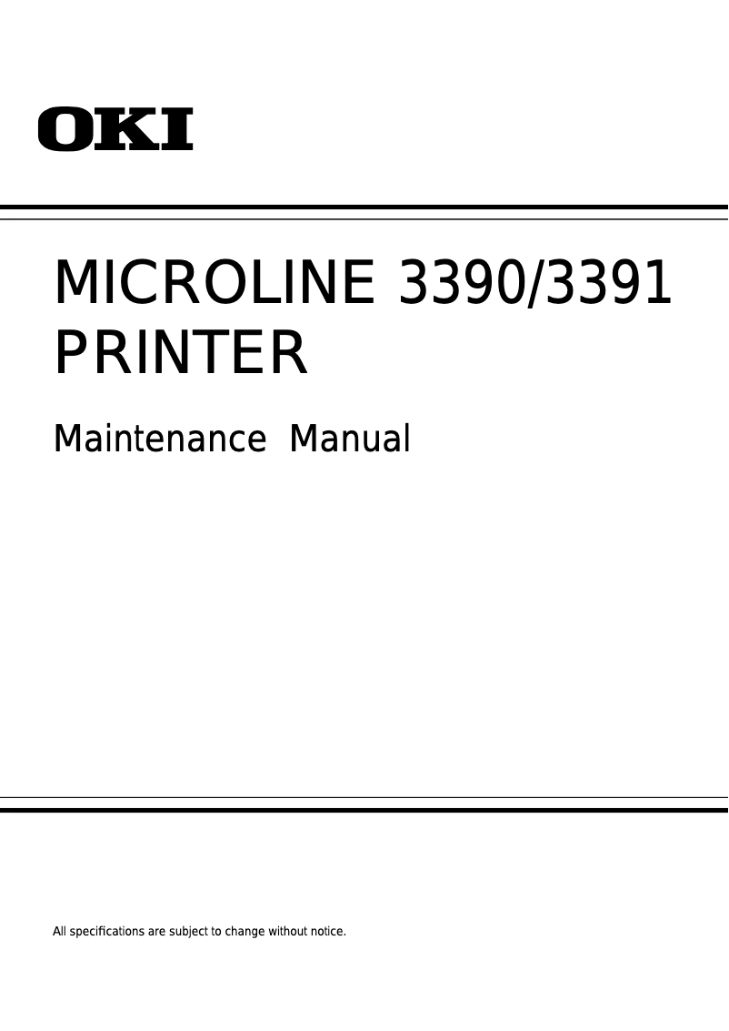 Page 1 de la notice Manuel utilisateur OKI ML3391