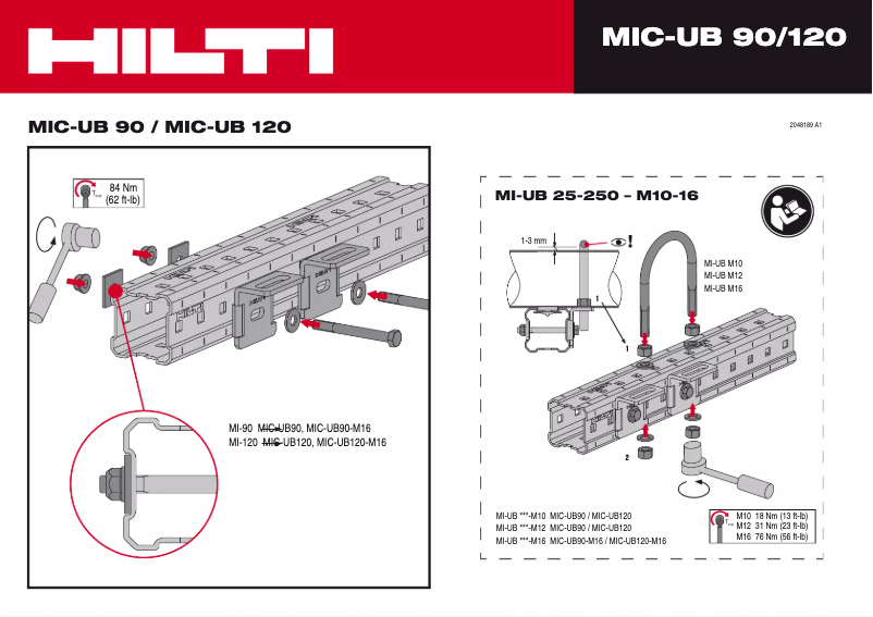 Page n°1 - Manuel utilisateur Hilti MIC-UB
