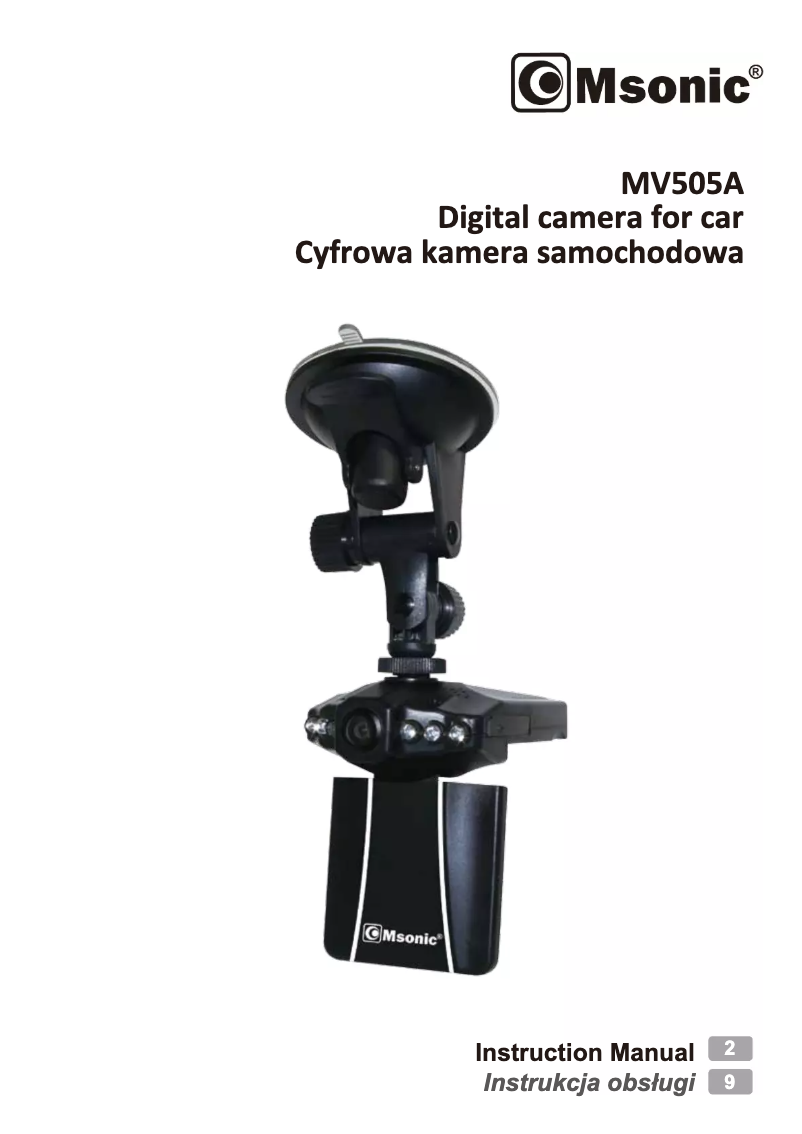 Page 1 de la notice Manuel utilisateur Msonic MV505A