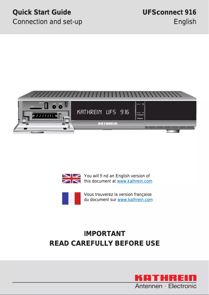 Image de la première page du manuel de l'appareil UFSconnect 916