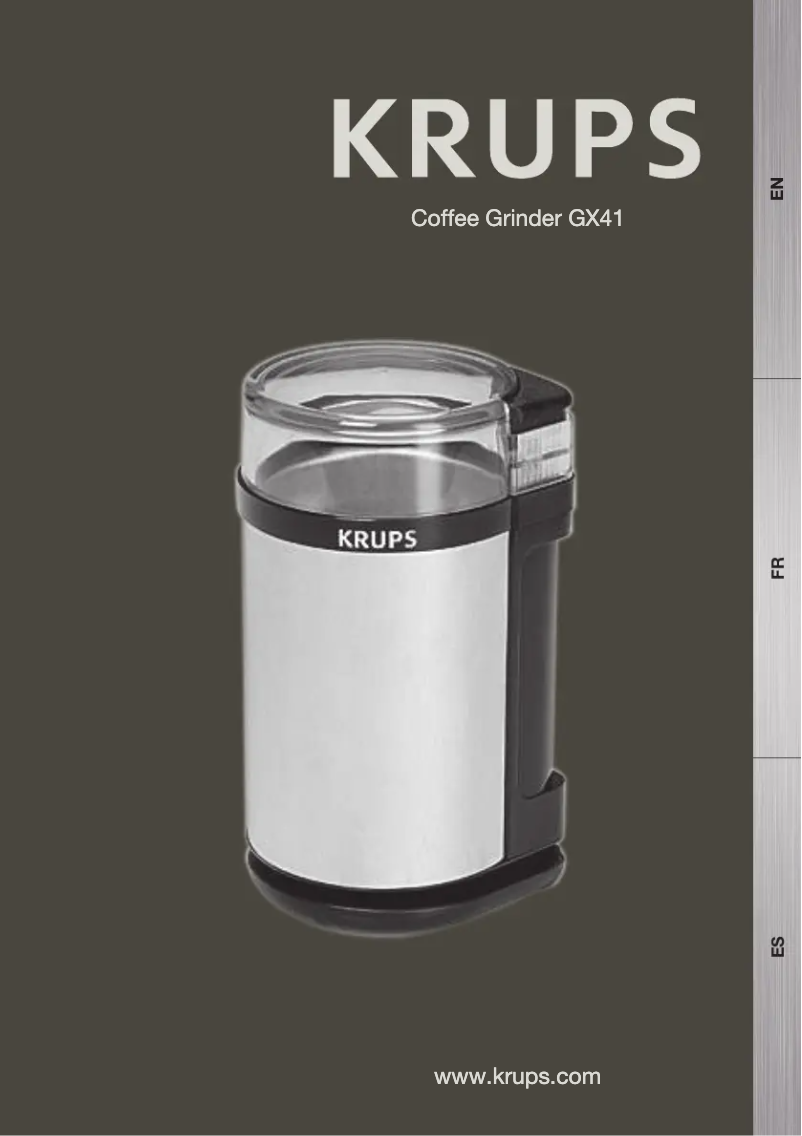 Page n°1 - Manuel utilisateur Krups GX41