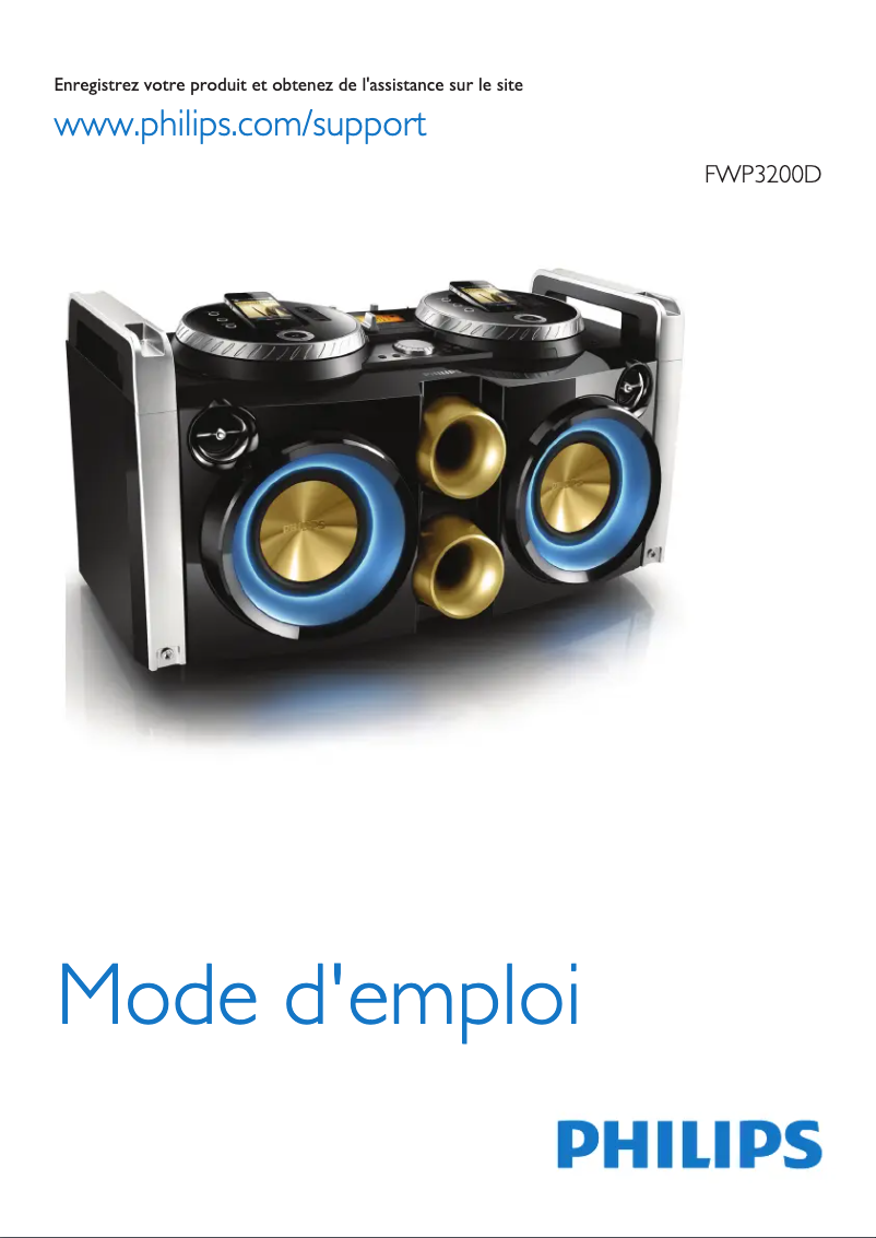 Image de la première page du manuel de l'appareil FWP3200D