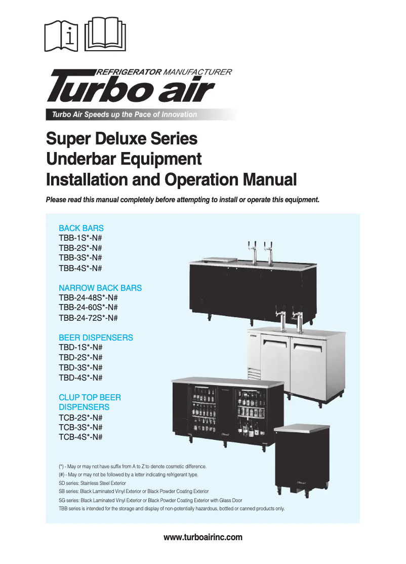 Page n°1 - Manuel utilisateur Turbo air TCB-2SD-N6