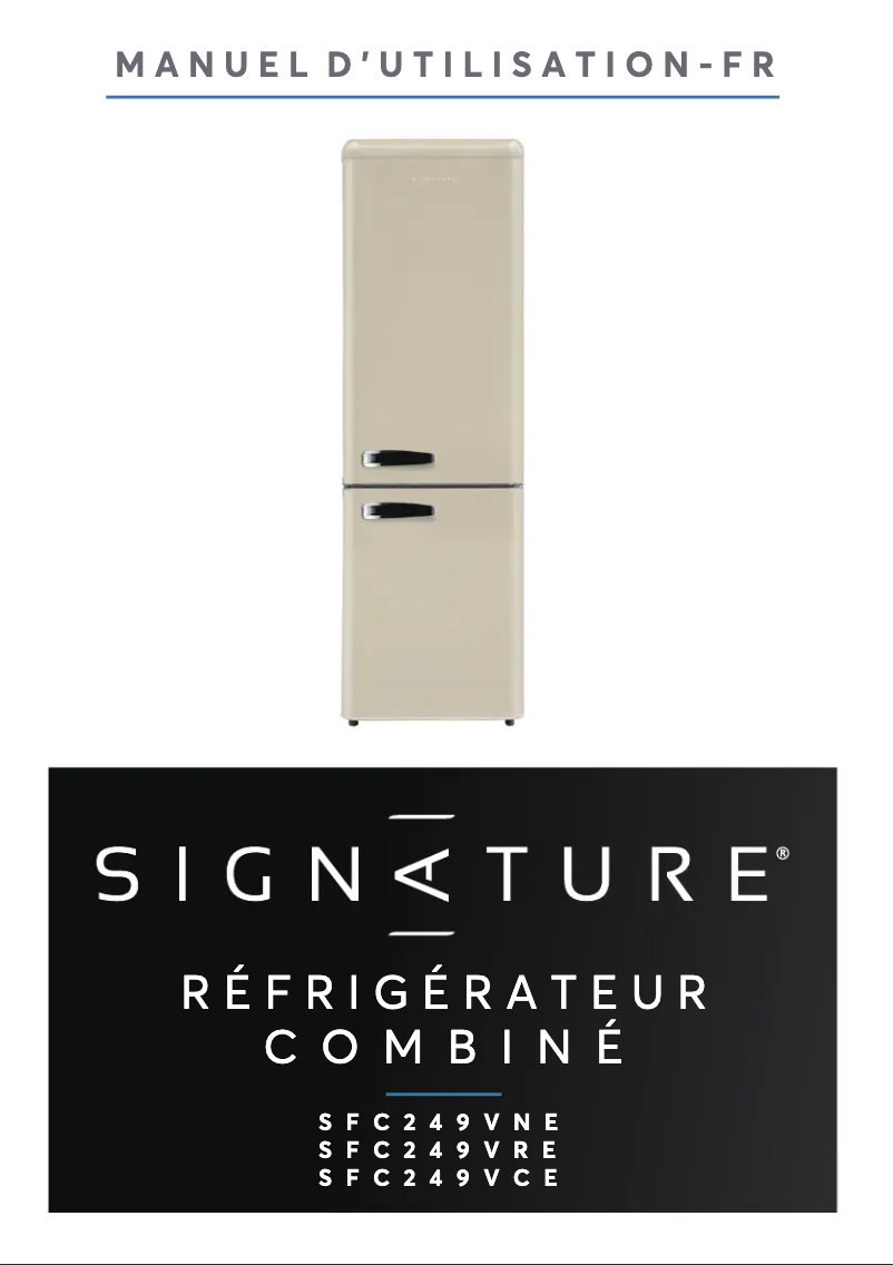 Page 1 de la notice Manuel utilisateur Signature SFC249VCE