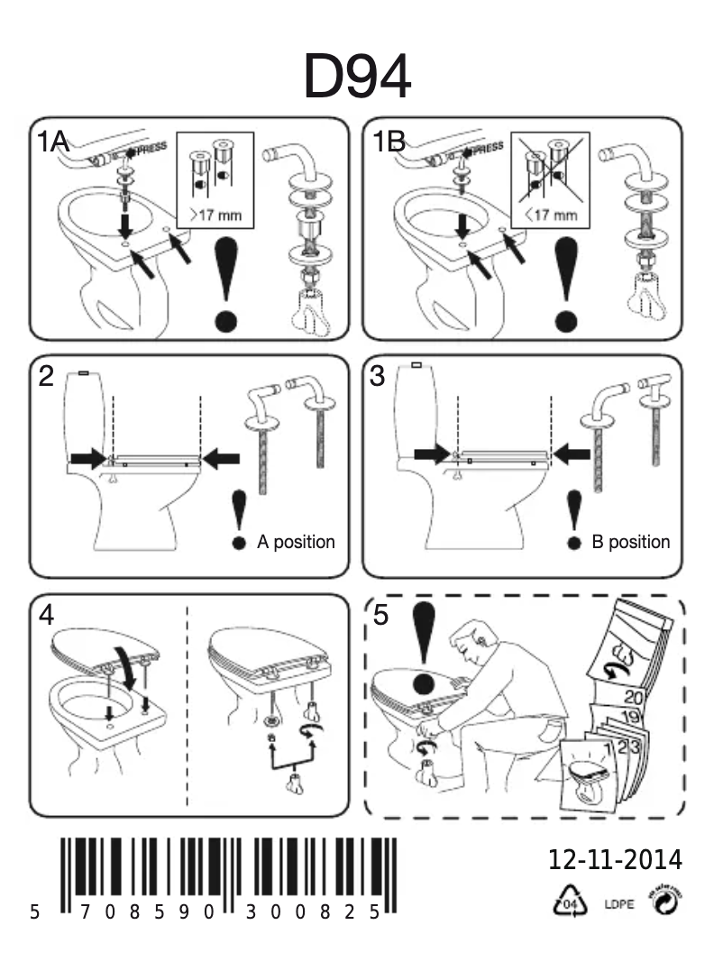 Page 1 de la notice Manuel utilisateur Pressalit 716