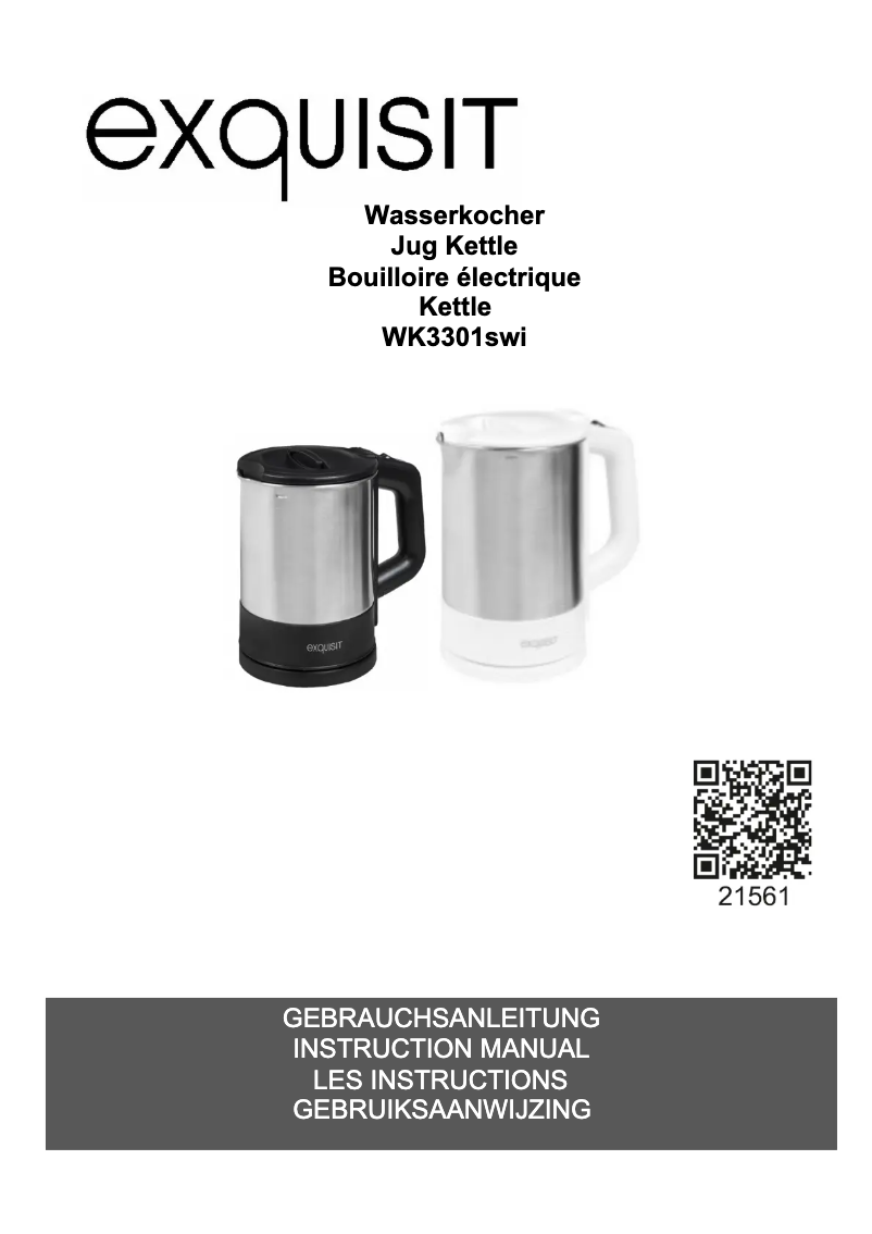 Page 1 de la notice Manuel utilisateur Exquisit WK 3301 wei