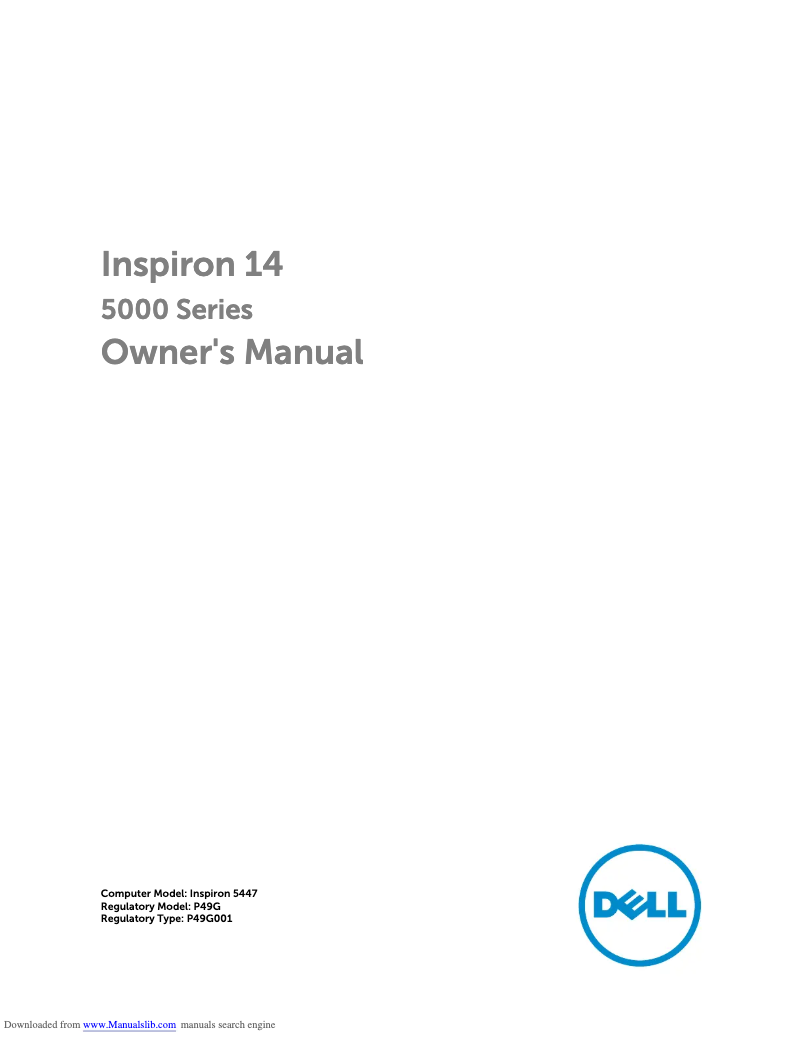 Page 1 de la notice Manuel utilisateur Dell Inspiron 14 5447