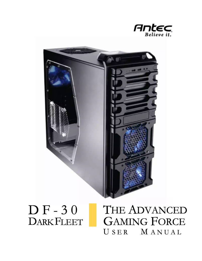 Page n°1 - Manuel utilisateur Antec DF-30