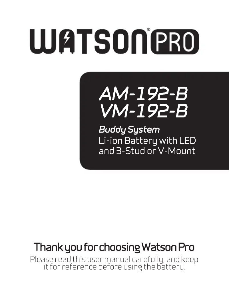 Page 1 de la notice Manuel utilisateur Watson AM-192-B