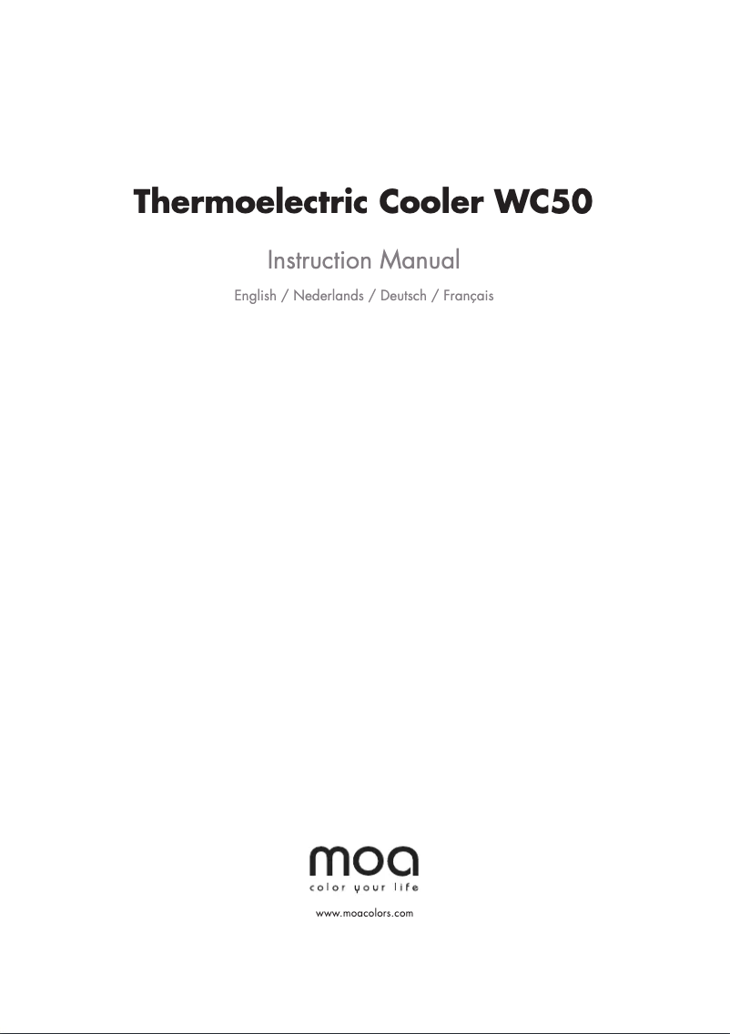 Page 1 de la notice Manuel utilisateur Moa WC50