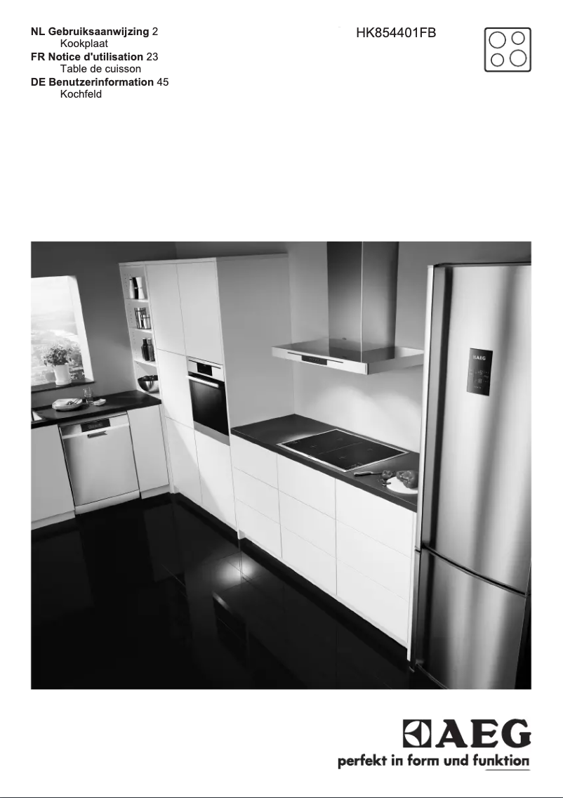 Page n°1 - Manuel utilisateur AEG HK854401FB