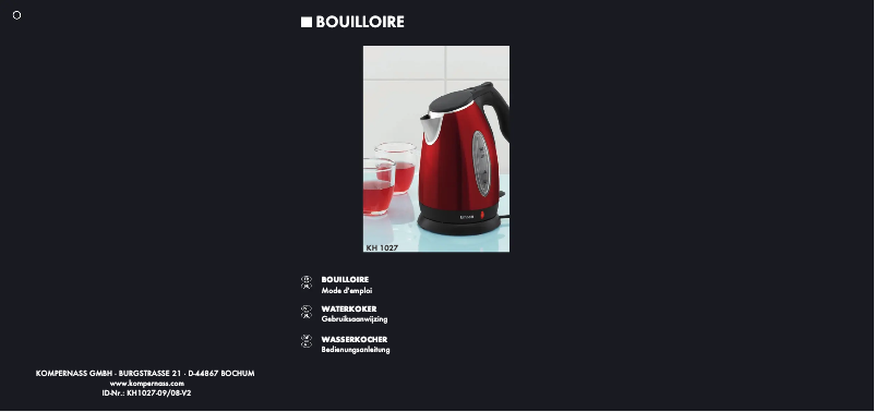 Página 1 del manual Manual de usuario Bifinett KH 1027