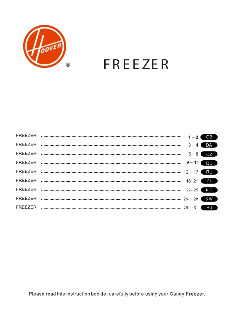 Page 1 de la notice Label énergétique Hoover HVTUS 544WH