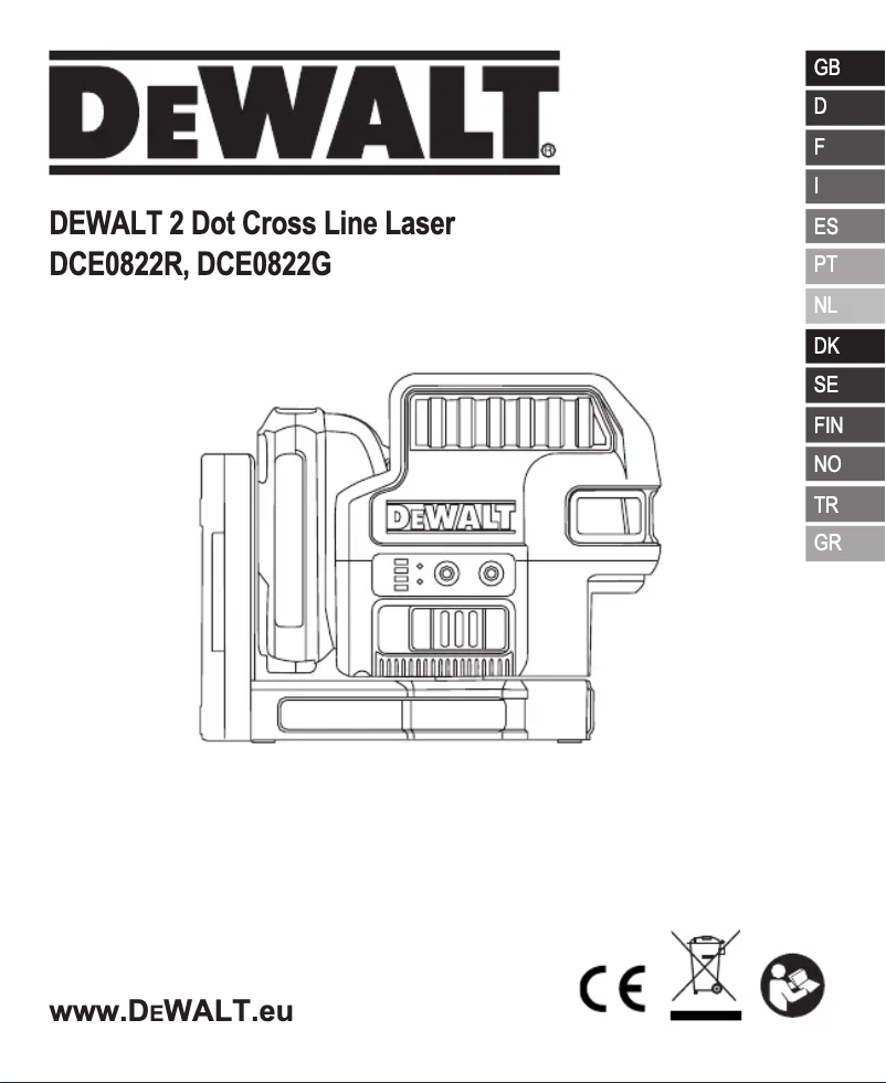 Página 1 del manual Manual de usuario DeWalt DCE0822R