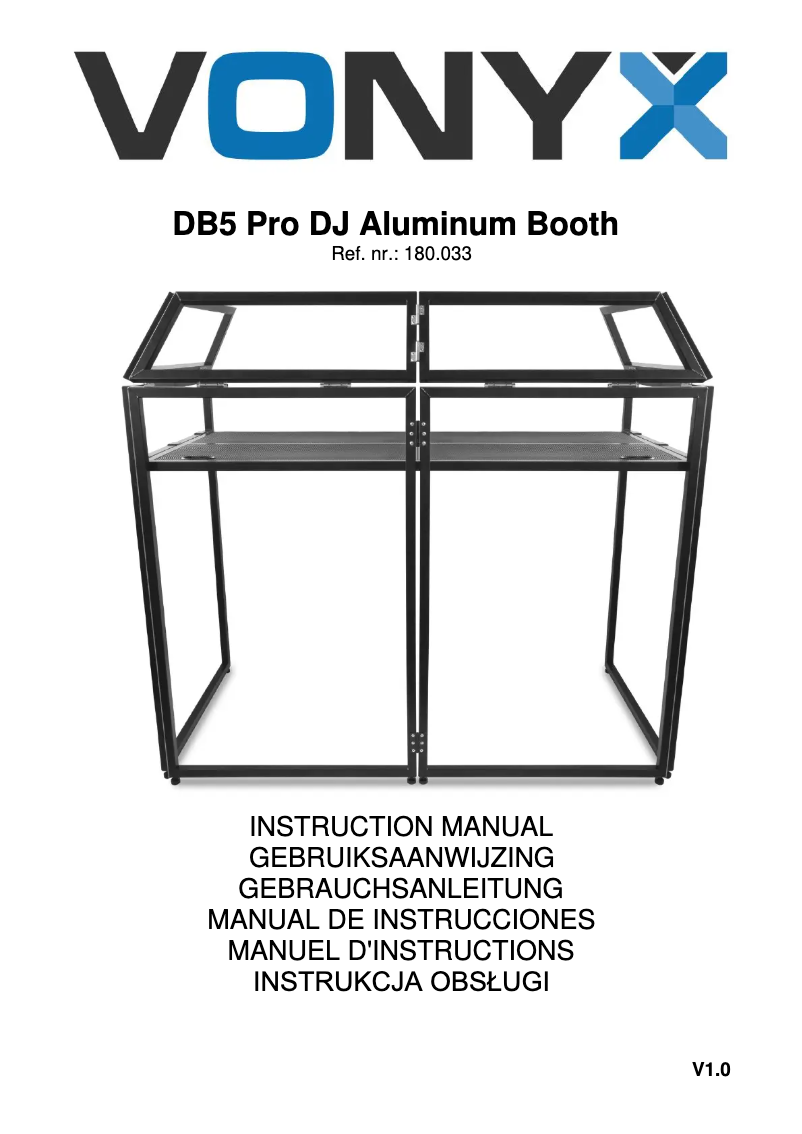 Page 1 de la notice Manuel utilisateur Vonyx DB3