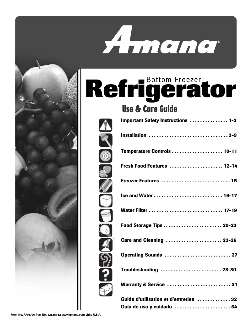 Image de la première page du manuel de l'appareil ABR2227FES