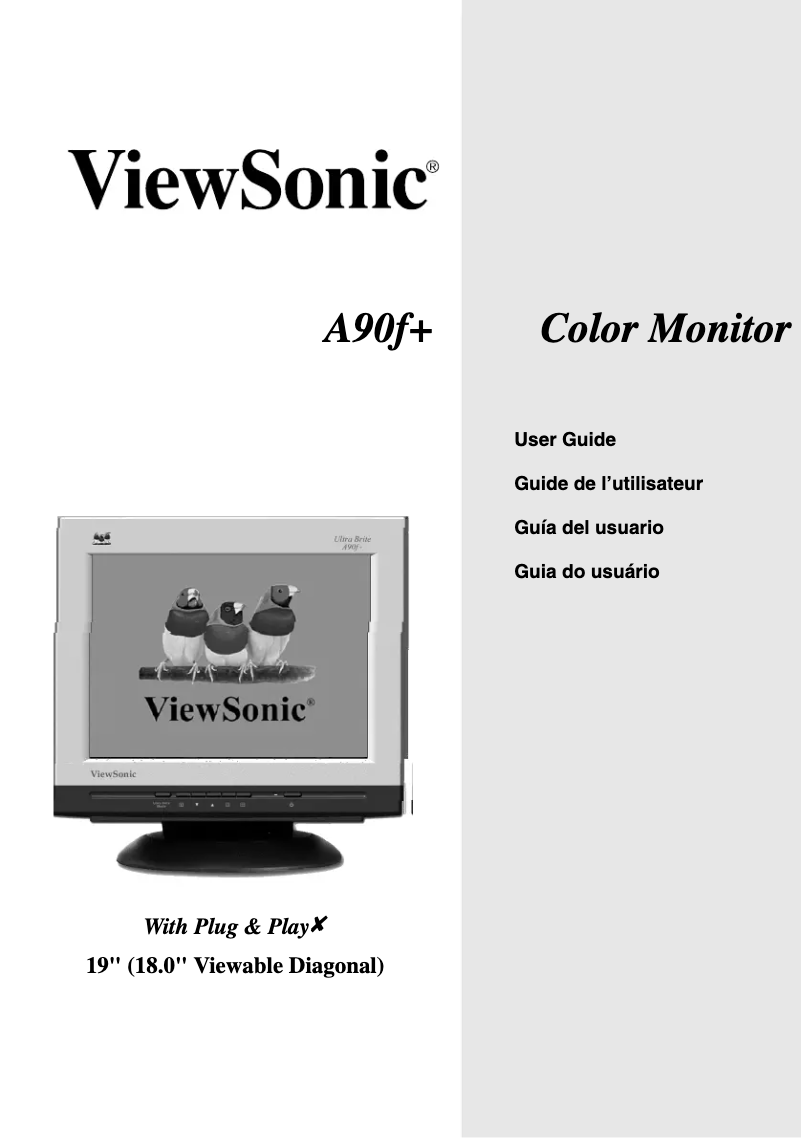 Page n°1 - Manuel utilisateur Viewsonic A90f Plus
