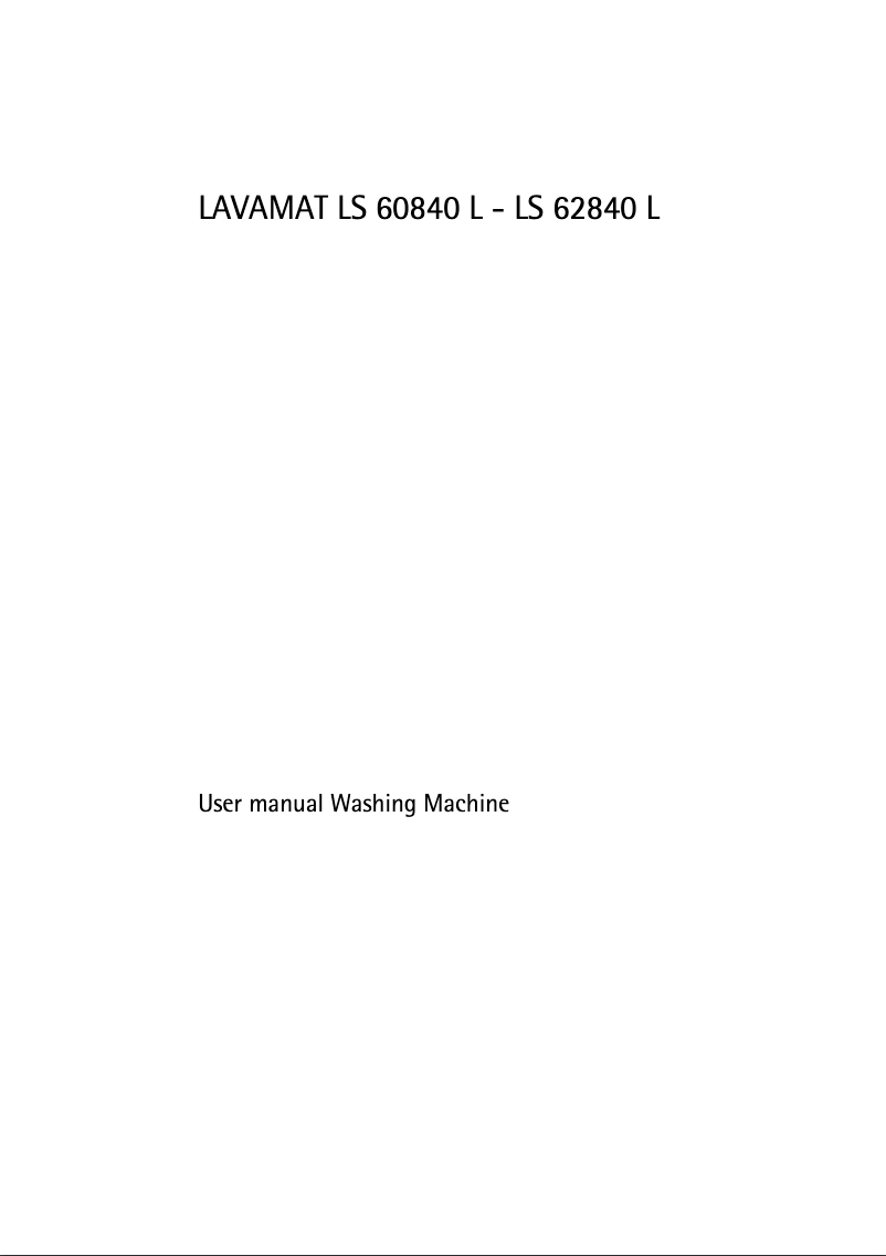 Página 1 del manual Manual de usuario AEG LS 60840L