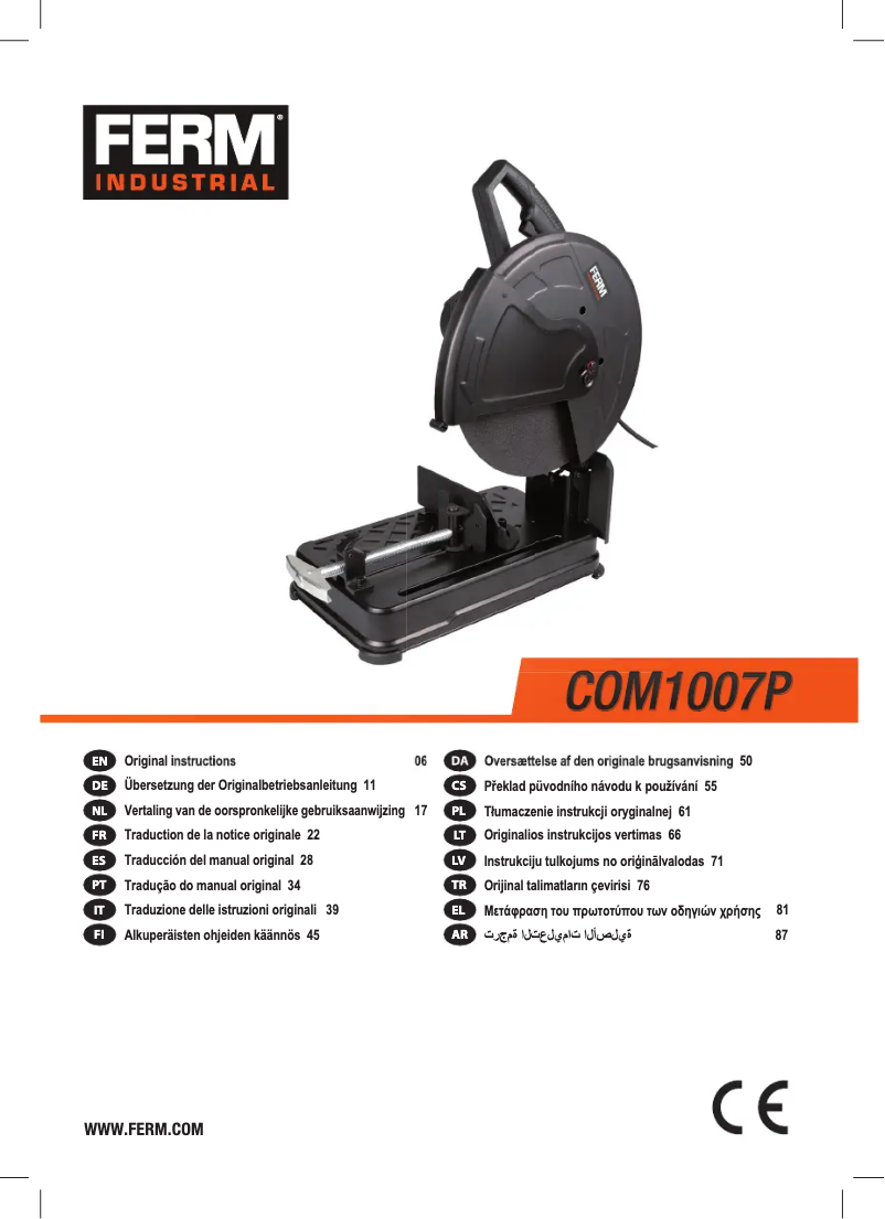 Page 1 de la notice Manuel utilisateur Ferm COM1007P