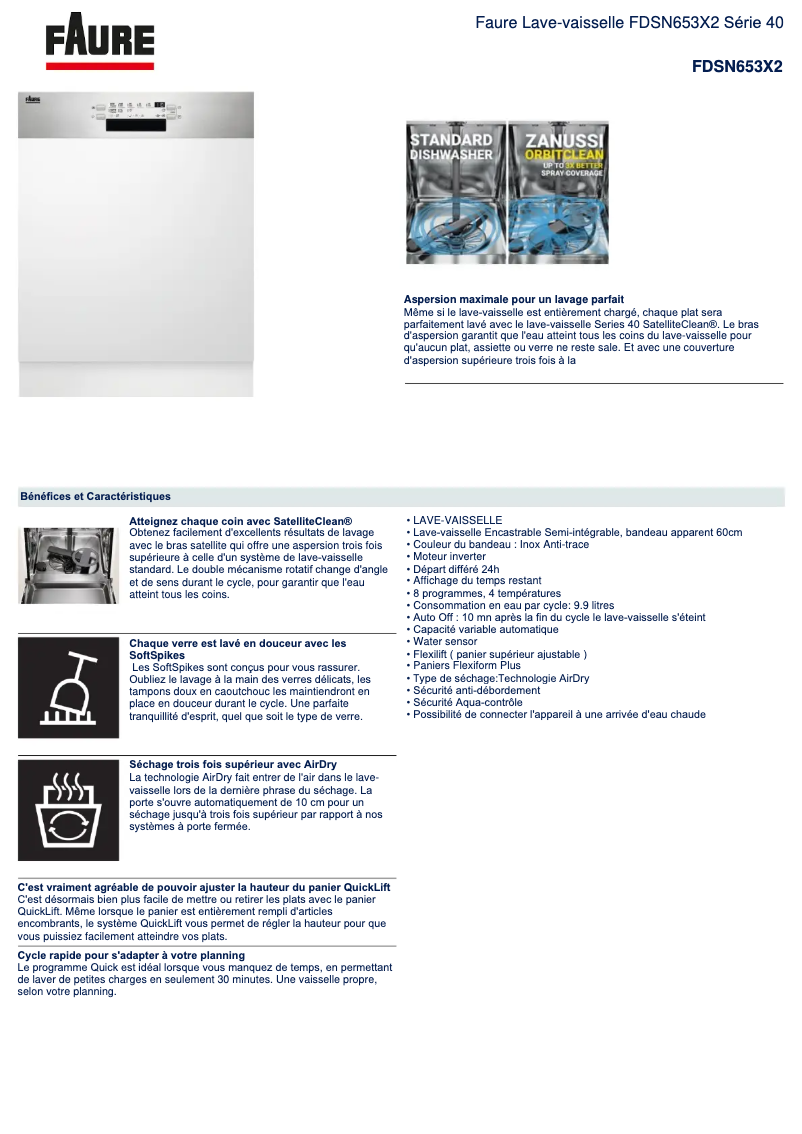 Image de la première page du manuel de l'appareil FDSN653X2