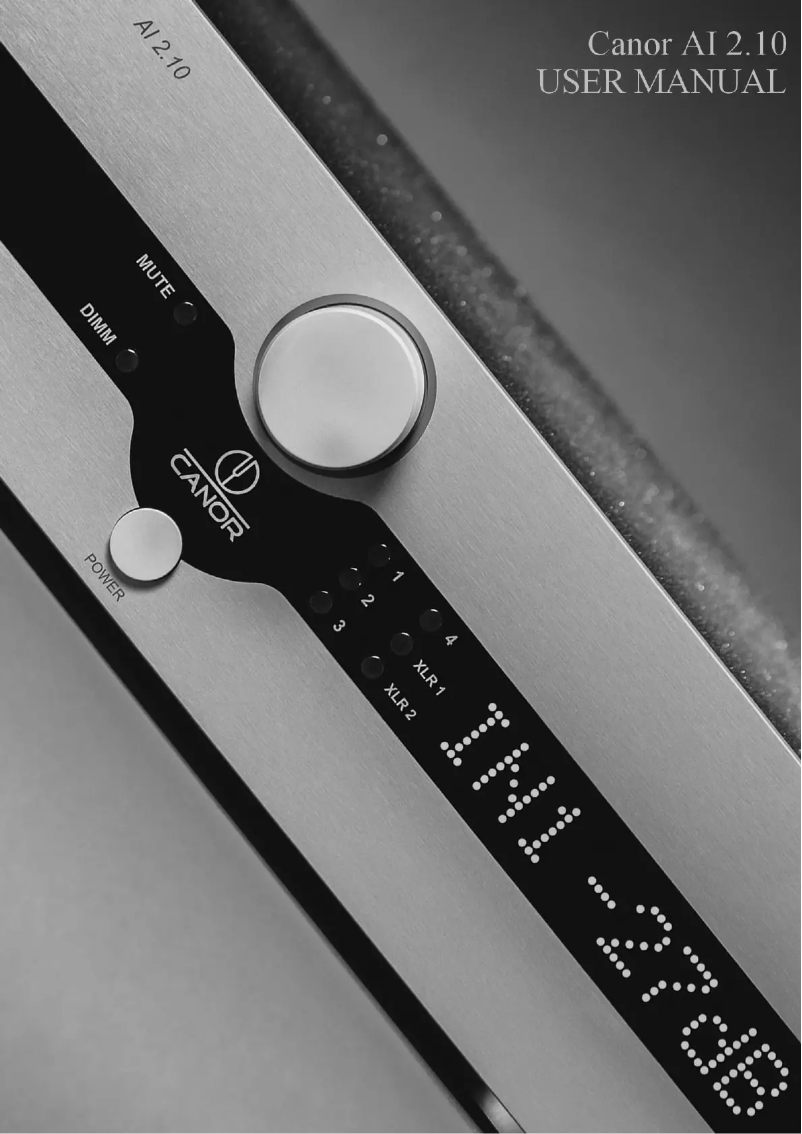 Page 1 de la notice Manuel utilisateur Canor AI 2.10
