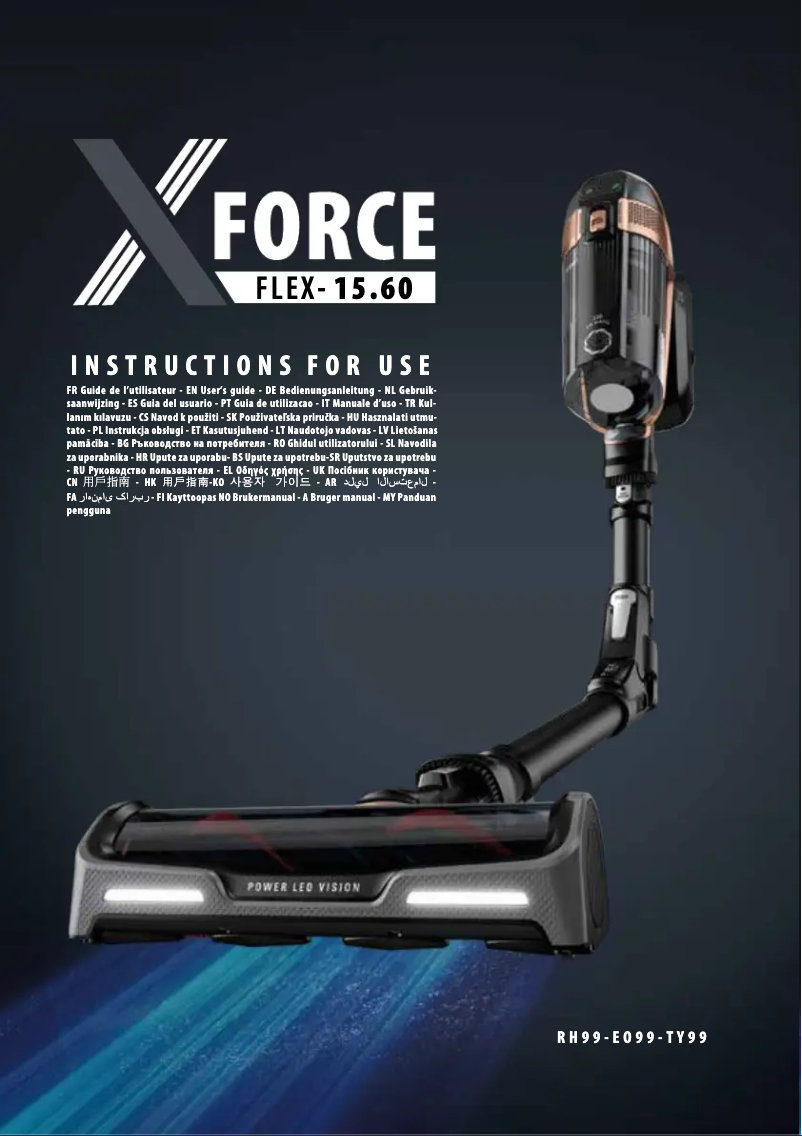 Page n°1 - Manuel utilisateur Rowenta X-Force Flex 15.60 RH99F1