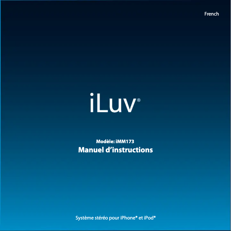 Page n°1 - Manuel utilisateur iLuv IMM173