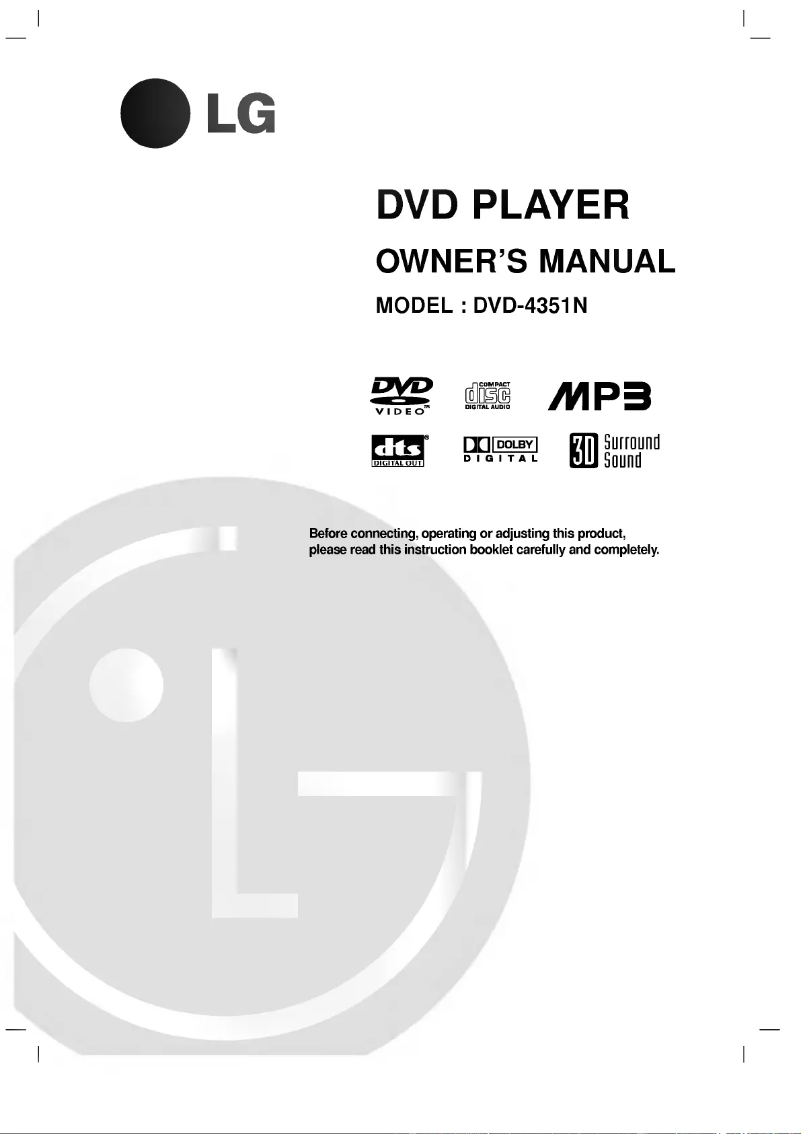 Imagen de la primera página del manual del dispositivo DVD-4351N